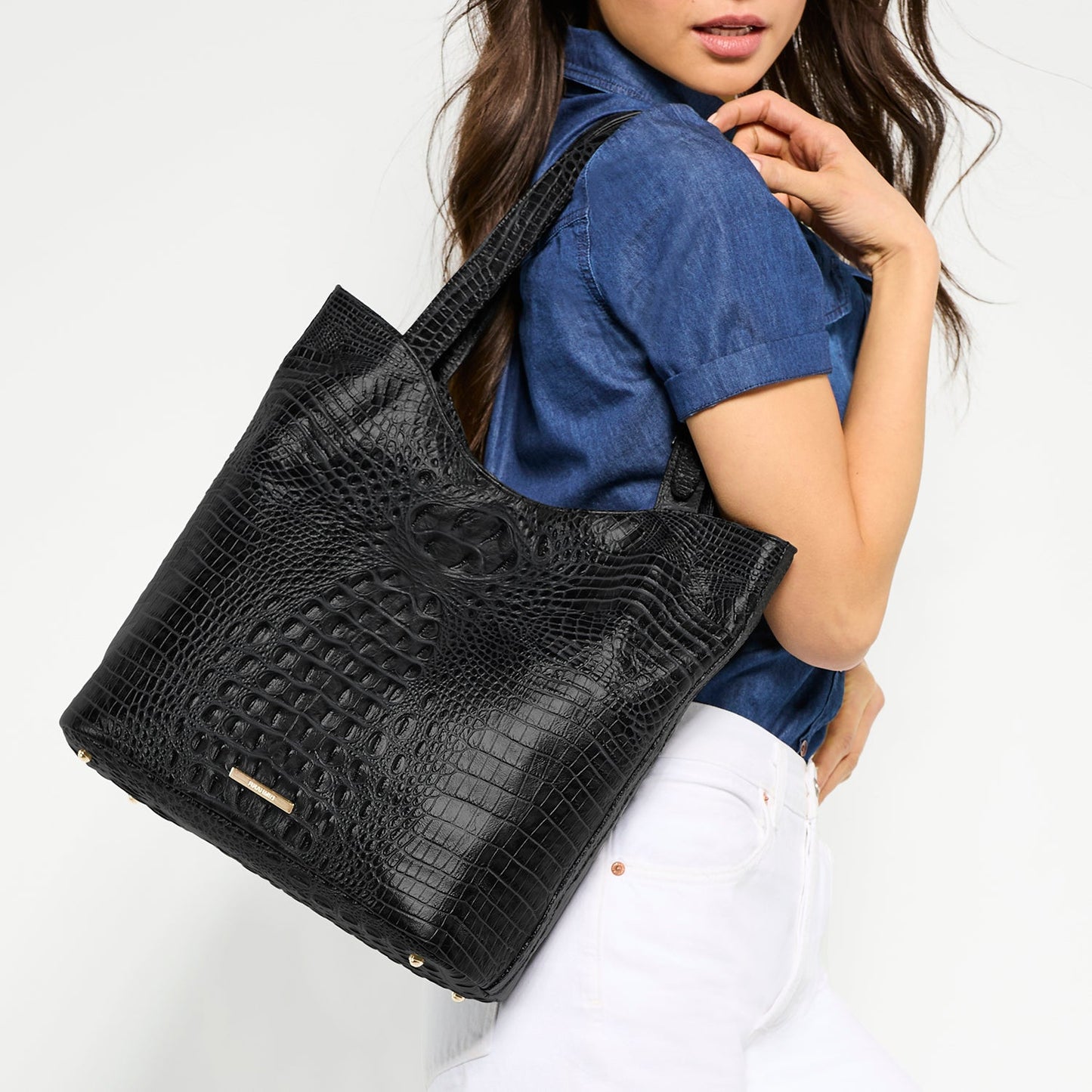 Brahmin Alden Road Collection Brayden Tote, Blue