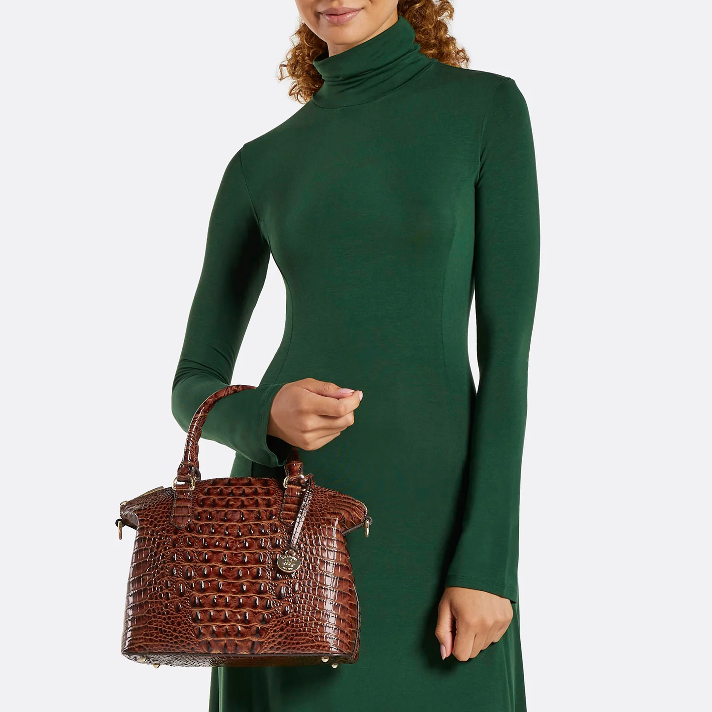 Brahmin Melbourne Collection Duxbury Satchel, Mango Orange