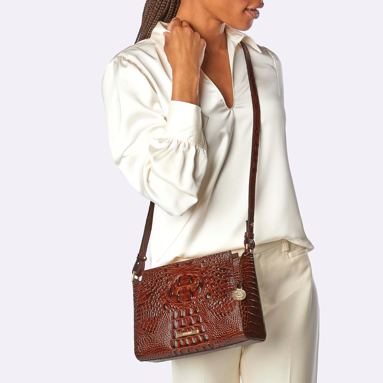 Brahmin Melbourne Collection Hillary Crossbody, Bellbottom Blue