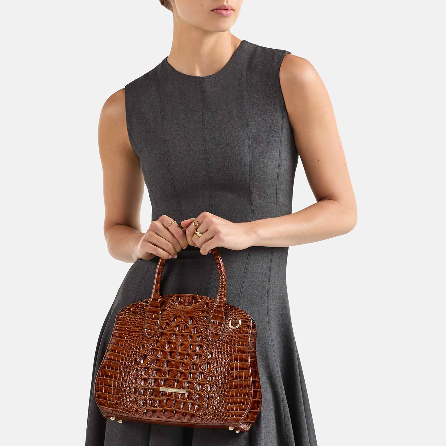 Brahmin Melbourne Collection Rosetta Satchel, Bellbottom Blue