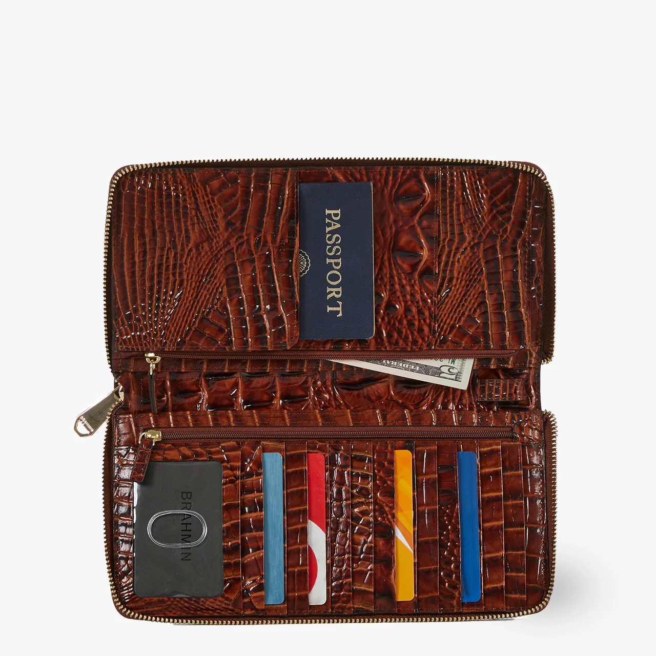 Brahmin Melbourne Collection Skyler Clutch Wallet, Bellbottom Blue