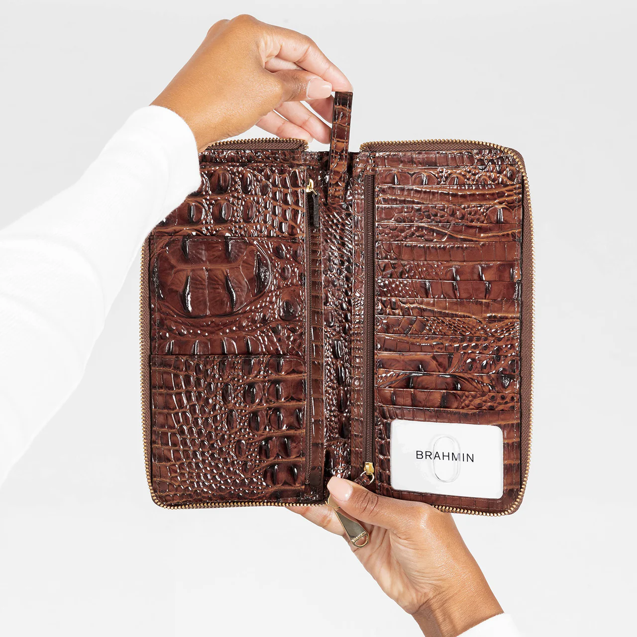 Brahmin Melbourne Collection Skyler Clutch Wallet, Bellbottom Blue