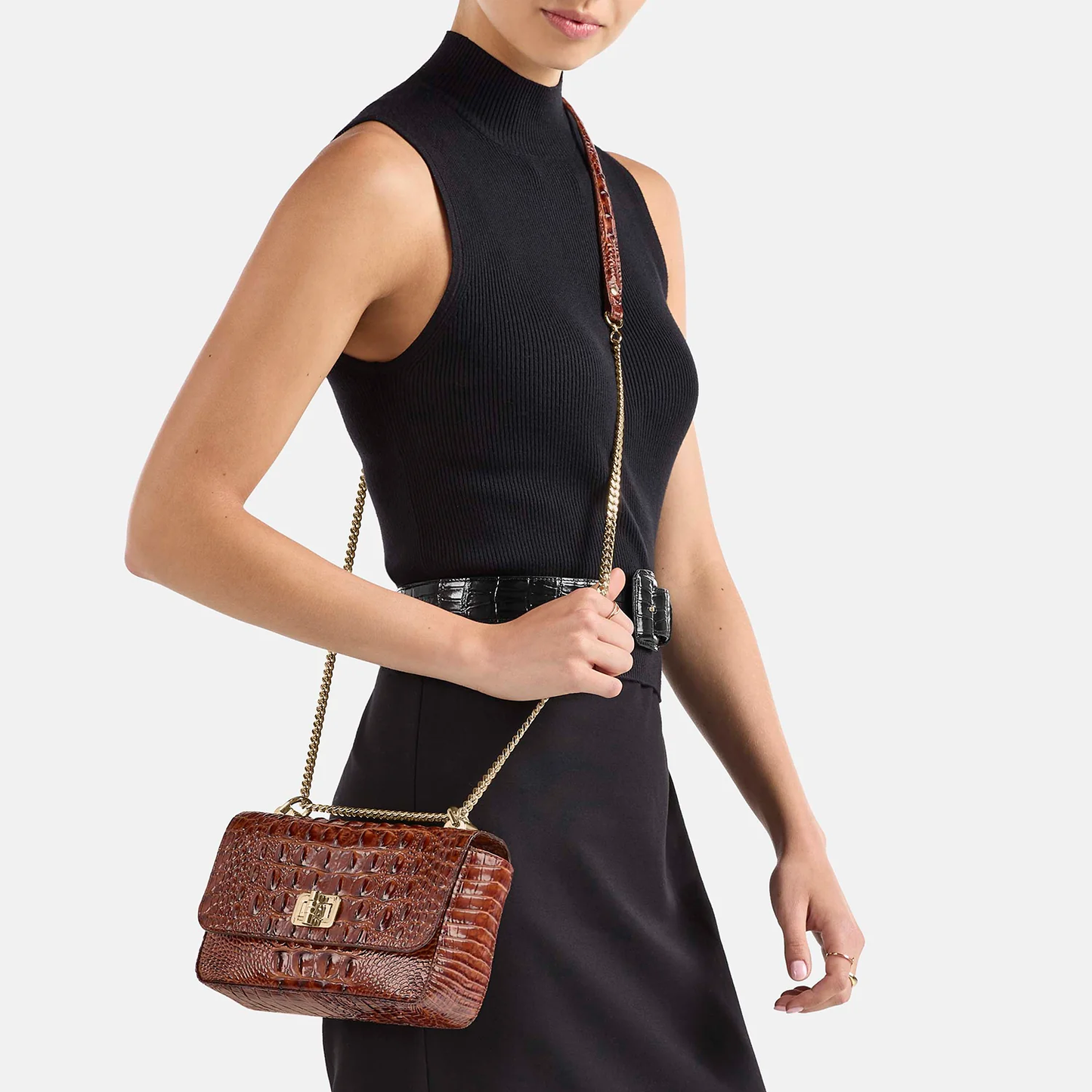 Brahmin Vanderbilt Collection Rosa Crossbody, Sriracha