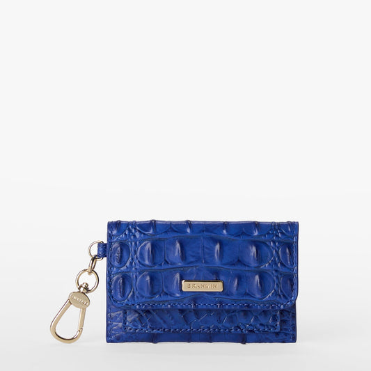 Brahmin Alden Road Collection Ricki Clip on Wallet, Blue