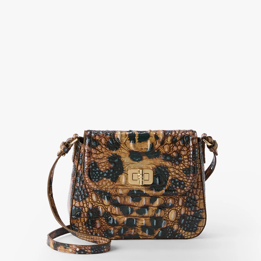 Brahmin Melbourne Collection Gianna Crossbody, Golden Lynx