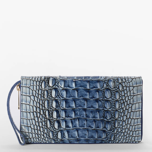 Brahmin Melbourne Collection Skyler Clutch Wallet, Bellbottom Blue