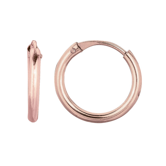 14k Rose Gold Endless Hoop Earrings